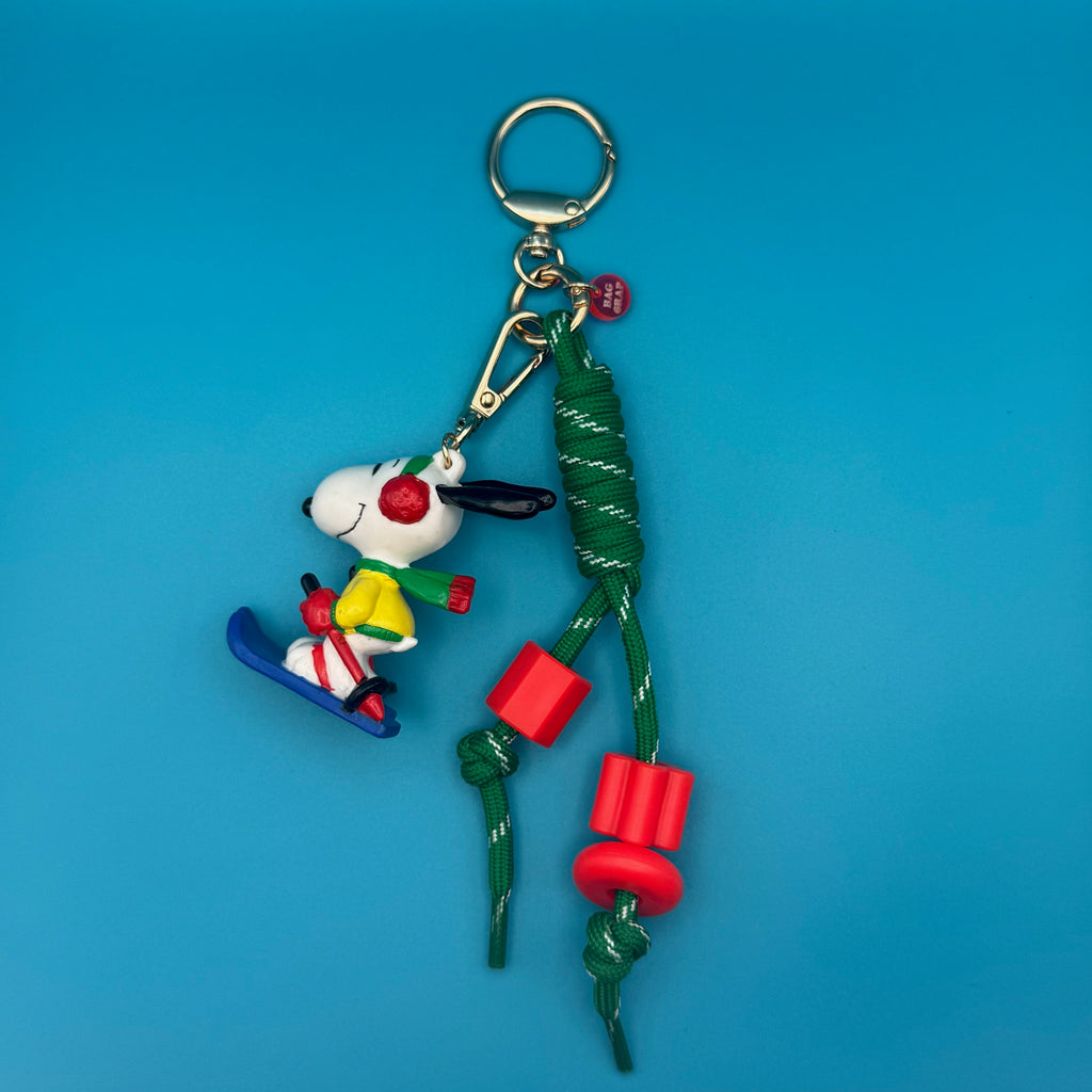 Vintage Winter Holiday Skiing Snoopy Bag Charm Pack