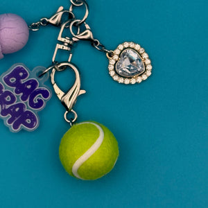 5' Ice Cream + Tennis Trinket   Pack - vintage bag charm packs nostalgia vintage y2k vintage keychain vintage charms for bag nostalgia vintage keychains y2k collectible - Bag Crap