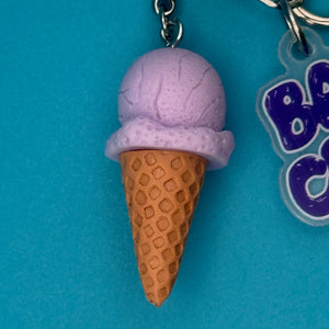 5' Ice Cream + Tennis Trinket   Pack - vintage bag charm packs nostalgia vintage y2k vintage keychain vintage charms for bag nostalgia vintage keychains y2k collectible - Bag Crap