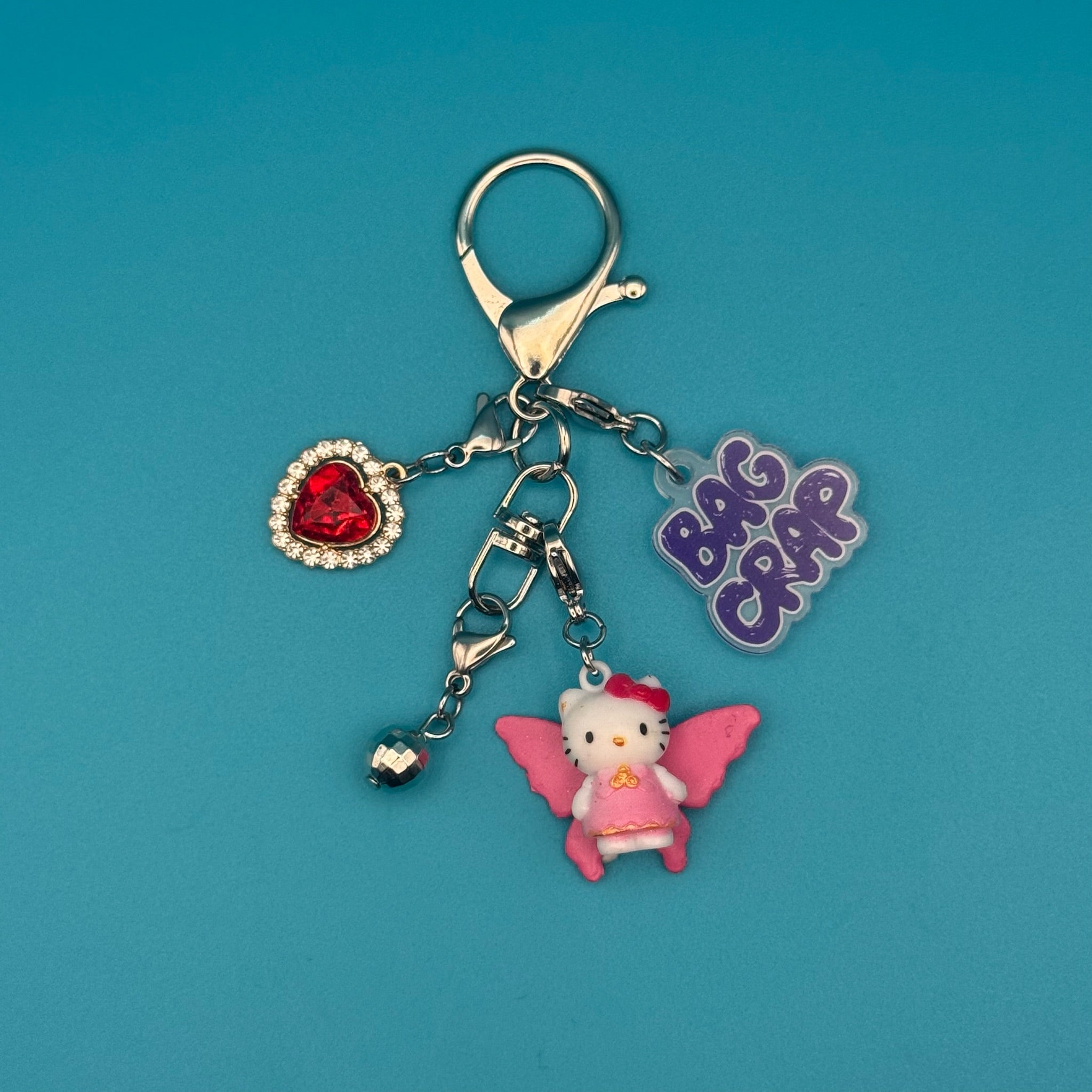3.5'  Hello Kitty Fairy Mini Trinket   Set - hello kitty sanrio japan kawaii rare vintage keychain vintage charms for bag nostalgia vintage keychains y2k collectible - Bag Crap