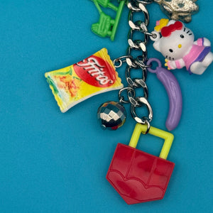 Hello Kitty + Fritos Short   Chain - hello kitty sanrio japan kawaii rare vintage keychain vintage charms for bag nostalgia vintage keychains y2k collectible - Bag Crap