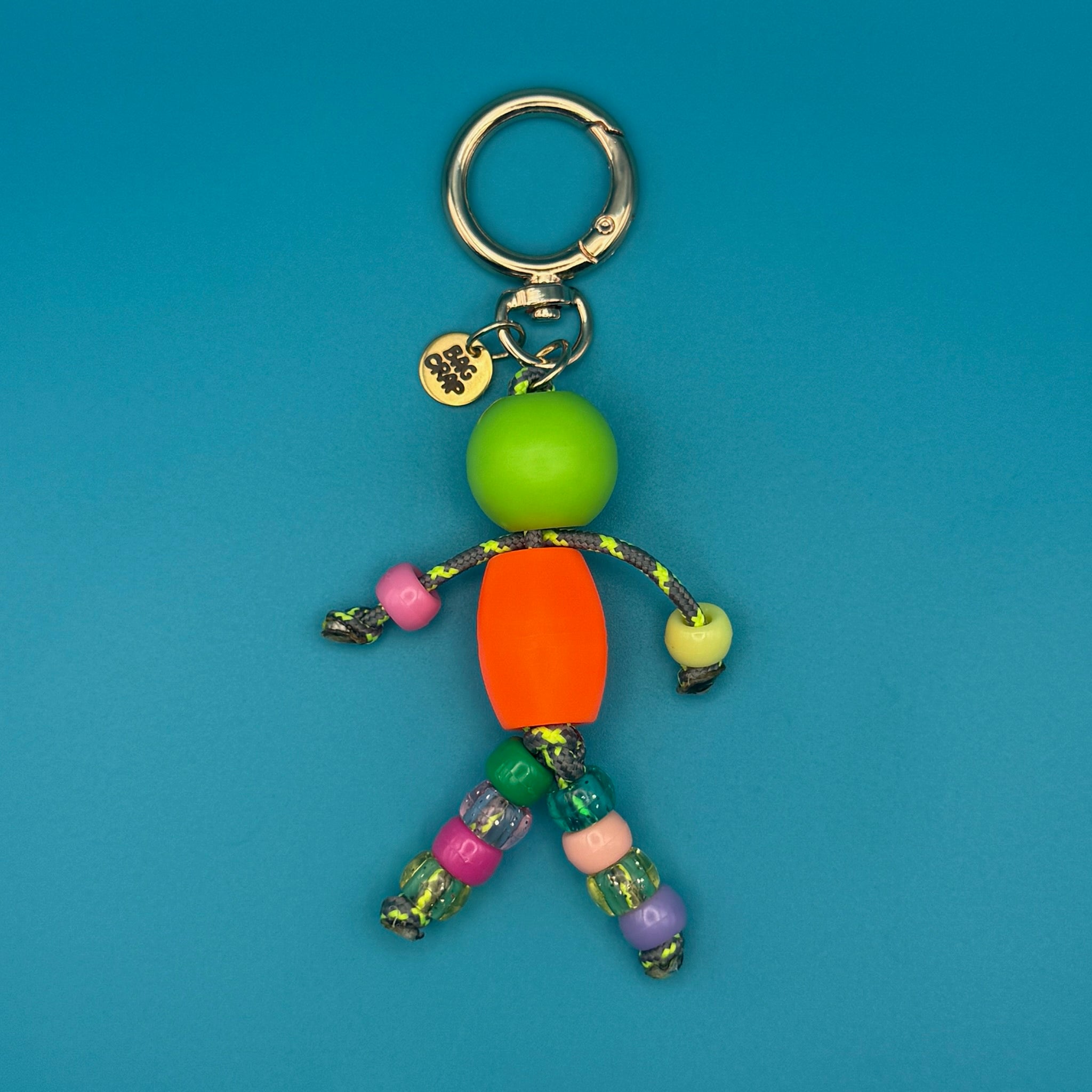 Little Buddy Neon Beaded -  vintage keychain vintage charms for bag nostalgia vintage keychains y2k collectible - Bag Crap
