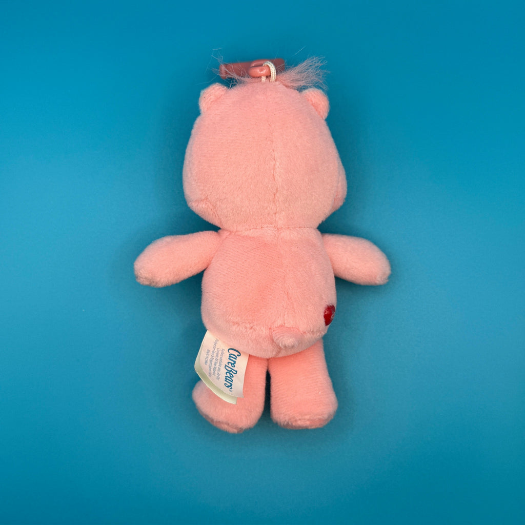 RARE Vintage Y2K Pink Rainbow Cheer Care Bear Plush Bag Charm