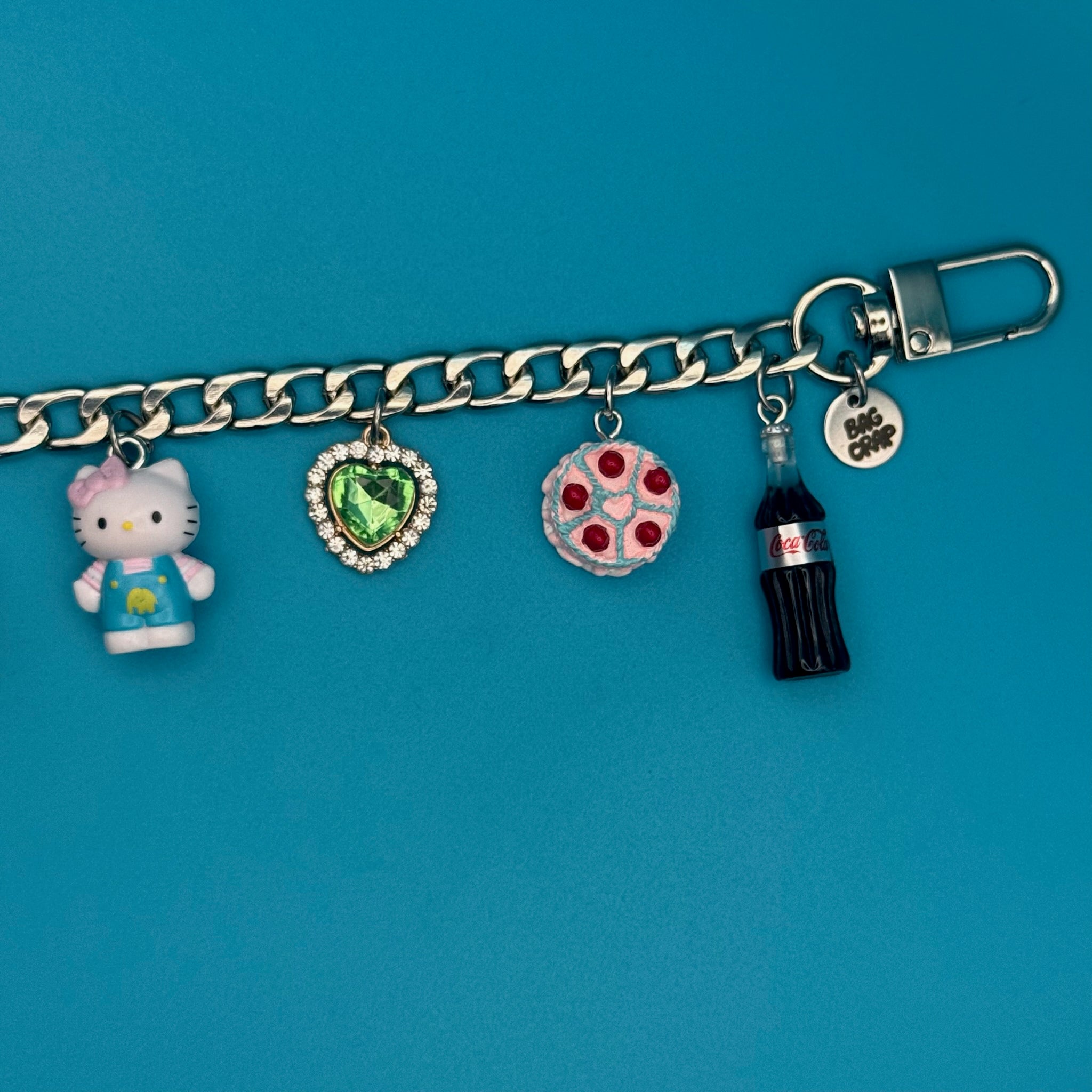 Mini Hello Kitty + Diet Coke Trinket   Chain - hello kitty sanrio japan kawaii rare vintage keychain vintage charms for bag nostalgia vintage keychains y2k collectible - Bag Crap