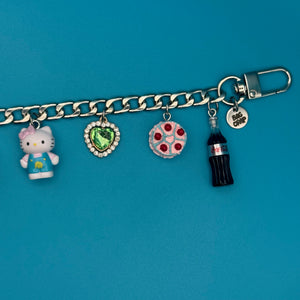 Mini Hello Kitty + Diet Coke Trinket   Chain - hello kitty sanrio japan kawaii rare vintage keychain vintage charms for bag nostalgia vintage keychains y2k collectible - Bag Crap