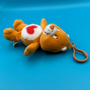 Orange 'Tenderheart' Care Bear Plush -  vintage keychain vintage charms for bag nostalgia vintage keychains y2k collectible - Bag Crap