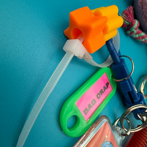 Bag Crap - Pink Plush Toy Daisy Keychain and Charm Pack