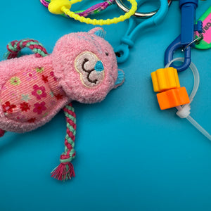 Bag Crap - Pink Plush Toy Daisy Keychain and Charm Pack