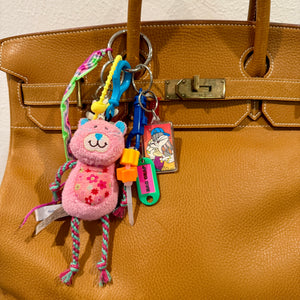 Bag Crap - Pink Plush Toy Daisy Keychain and Charm Pack