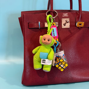 Bag Crap - Vintage Teletubbie Rubik's Cube Keychain & Bag Charm Pack