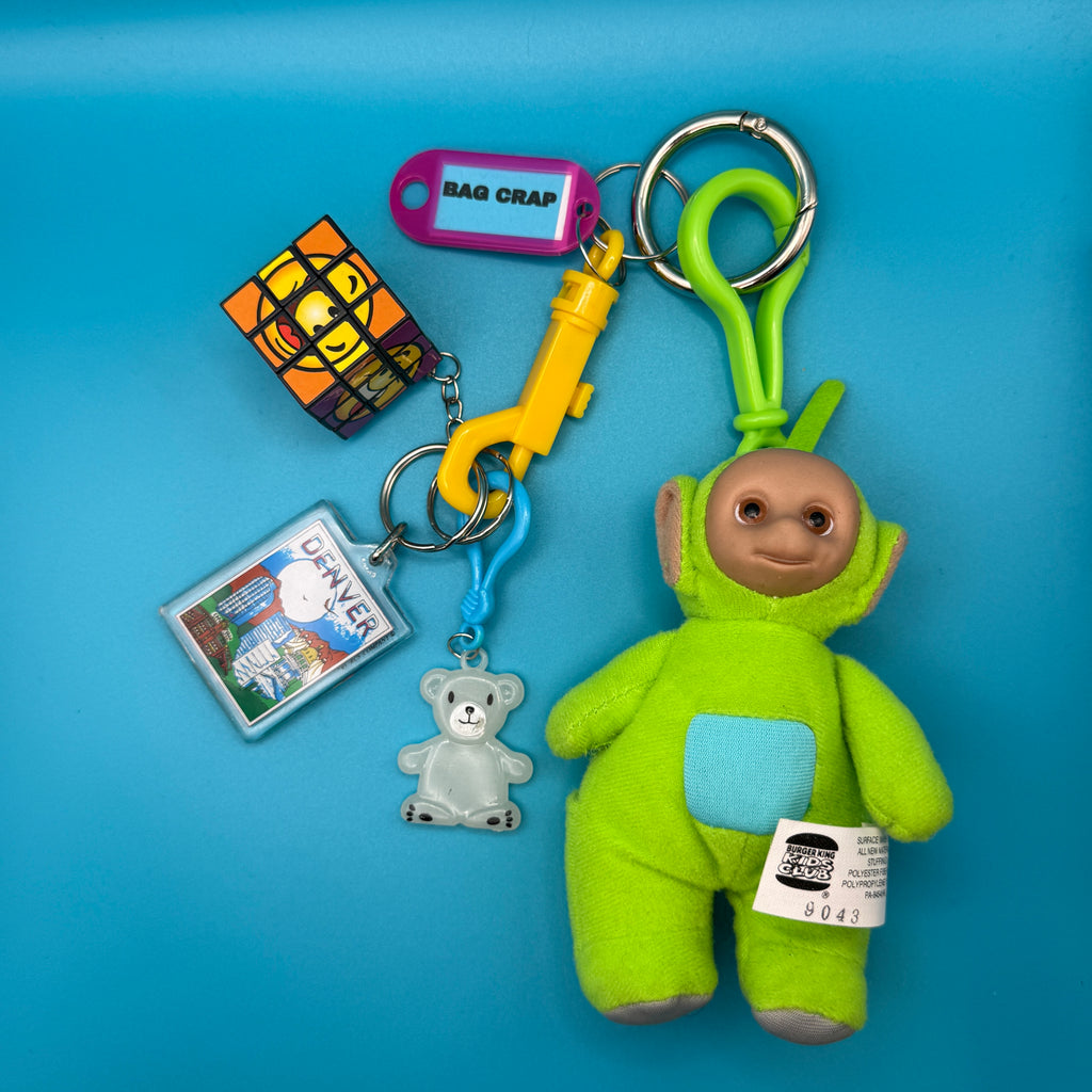 Vintage Teletubbie Rubik's Cube Keychain & Bag Charm Pack