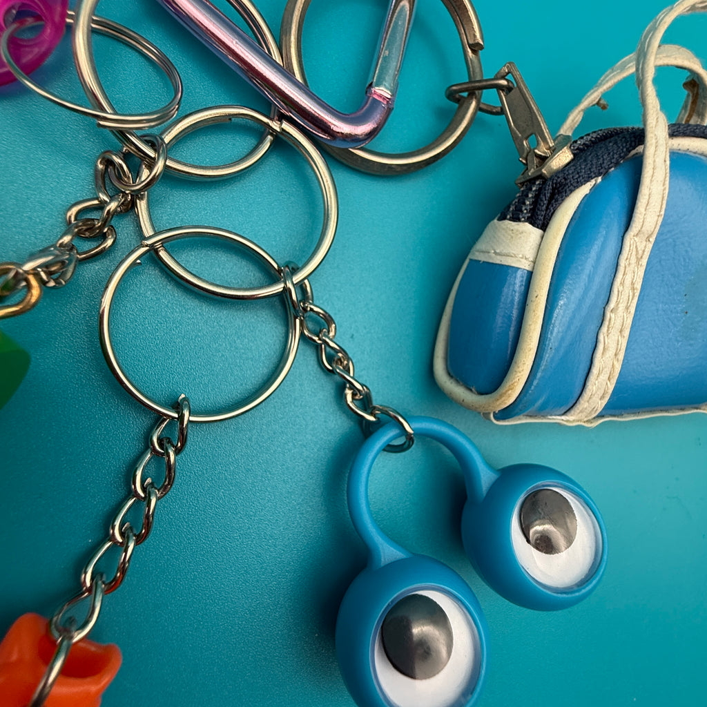 Vintage Blue Duffle Bag and Ice Skate Bag Charm Pack