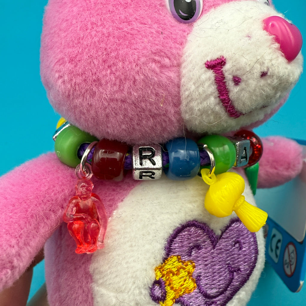 Vintage Charm Necklace Take Care Bear Plush Bag Charm
