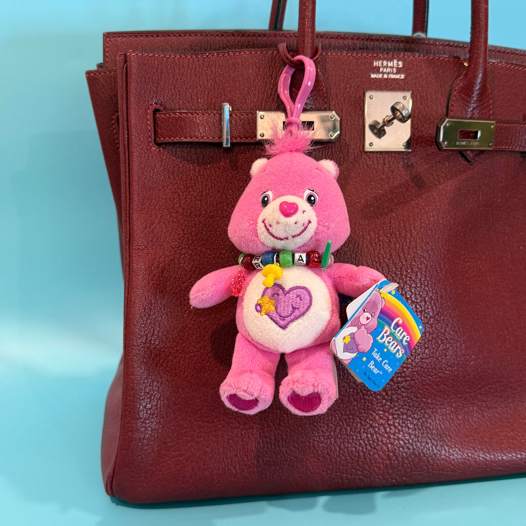 Vintage Charm Necklace Take Care Bear Plush Bag Charm
