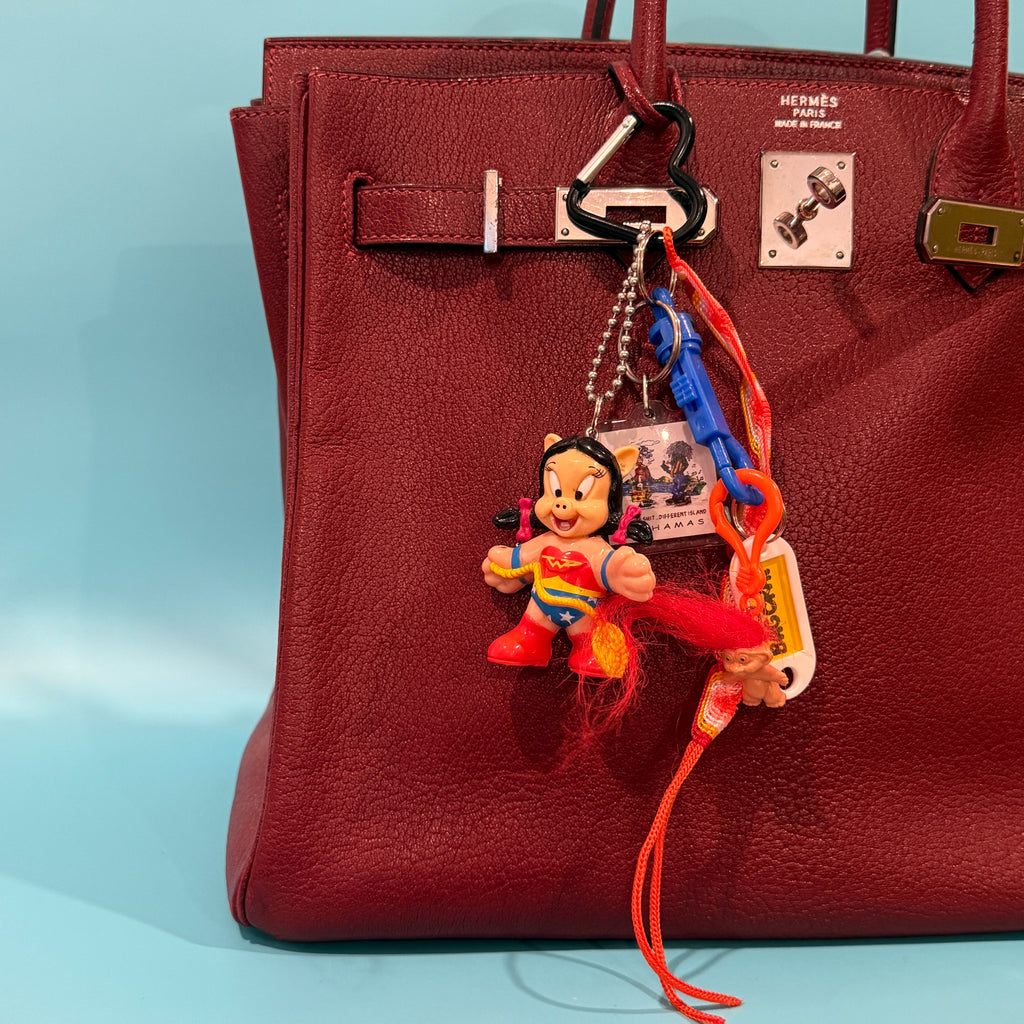Petunia Pig Mini Troll Vintage Keychain & Bag Charm Pack