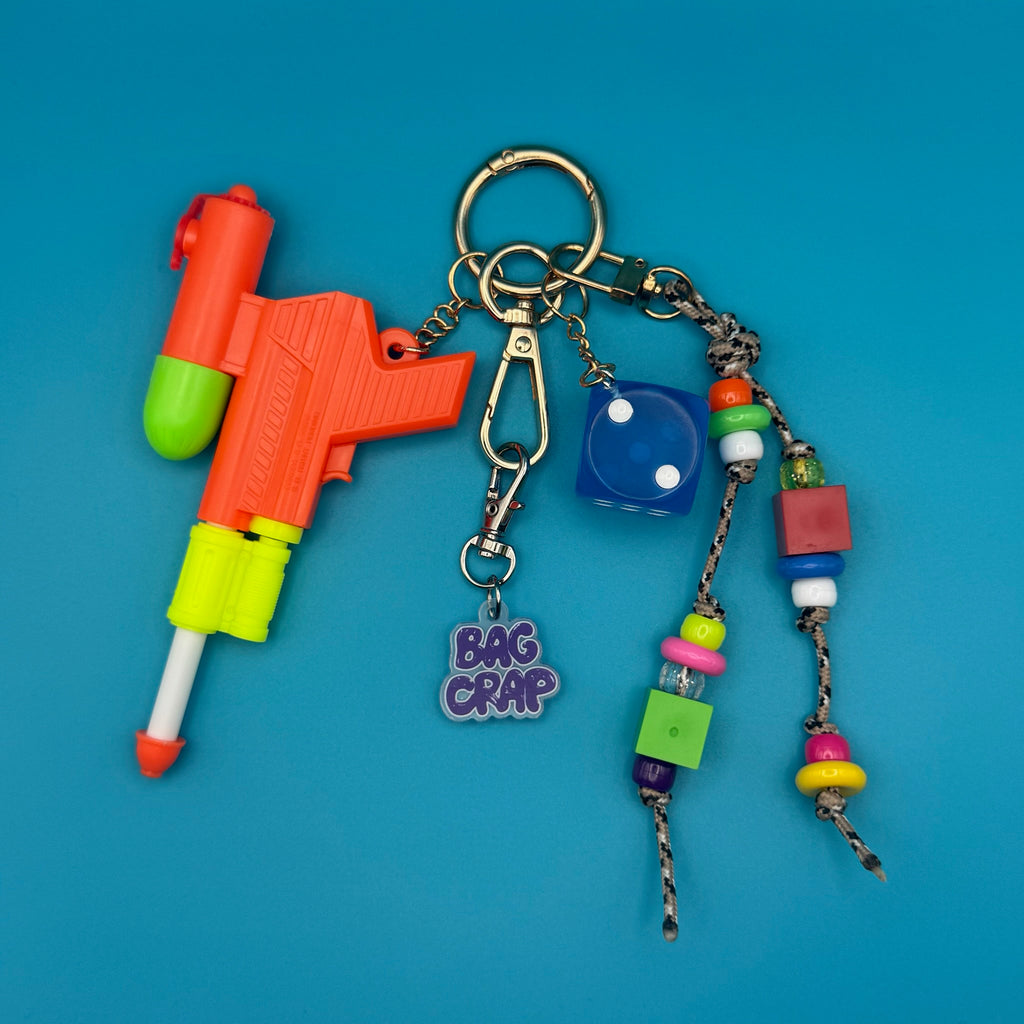 Vintage Neon Super Soaker Gold Bag Charm Pack
