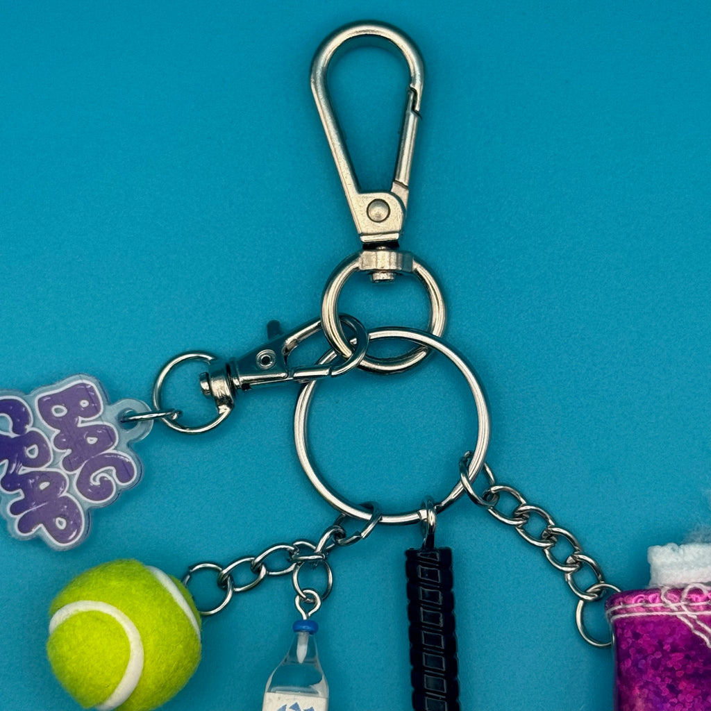 Retro Tennis Pink Glitter Sneaker Bag Charm Pack