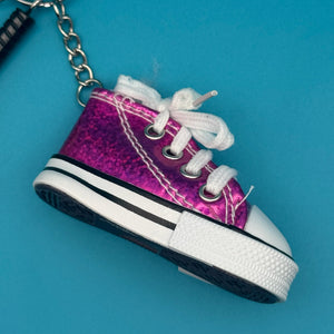 Retro Tennis Pink Glitter Sneaker   Pack - vintage bag charm packs nostalgia vintage y2k vintage keychain vintage charms for bag nostalgia vintage keychains y2k collectible - Bag Crap