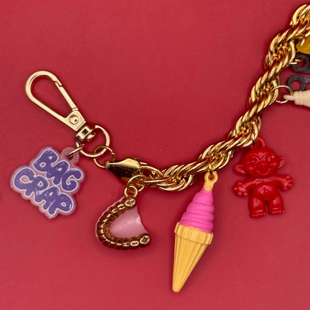 1:1 Vintage Trinket Gold Rope Chain Bag Charm