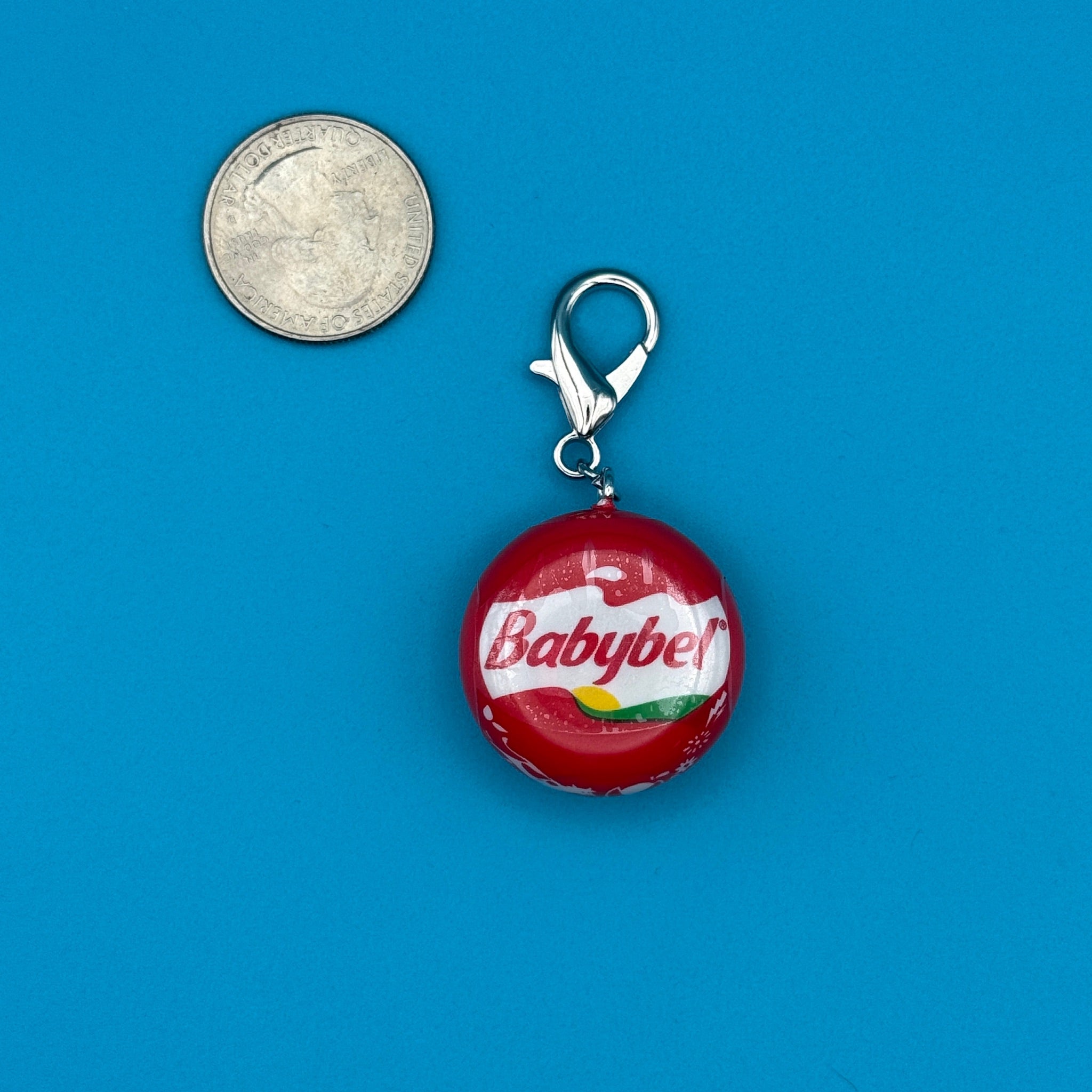 Mini Red Babybel Cheese -  vintage keychain vintage charms for bag nostalgia vintage keychains y2k collectible - Bag Crap
