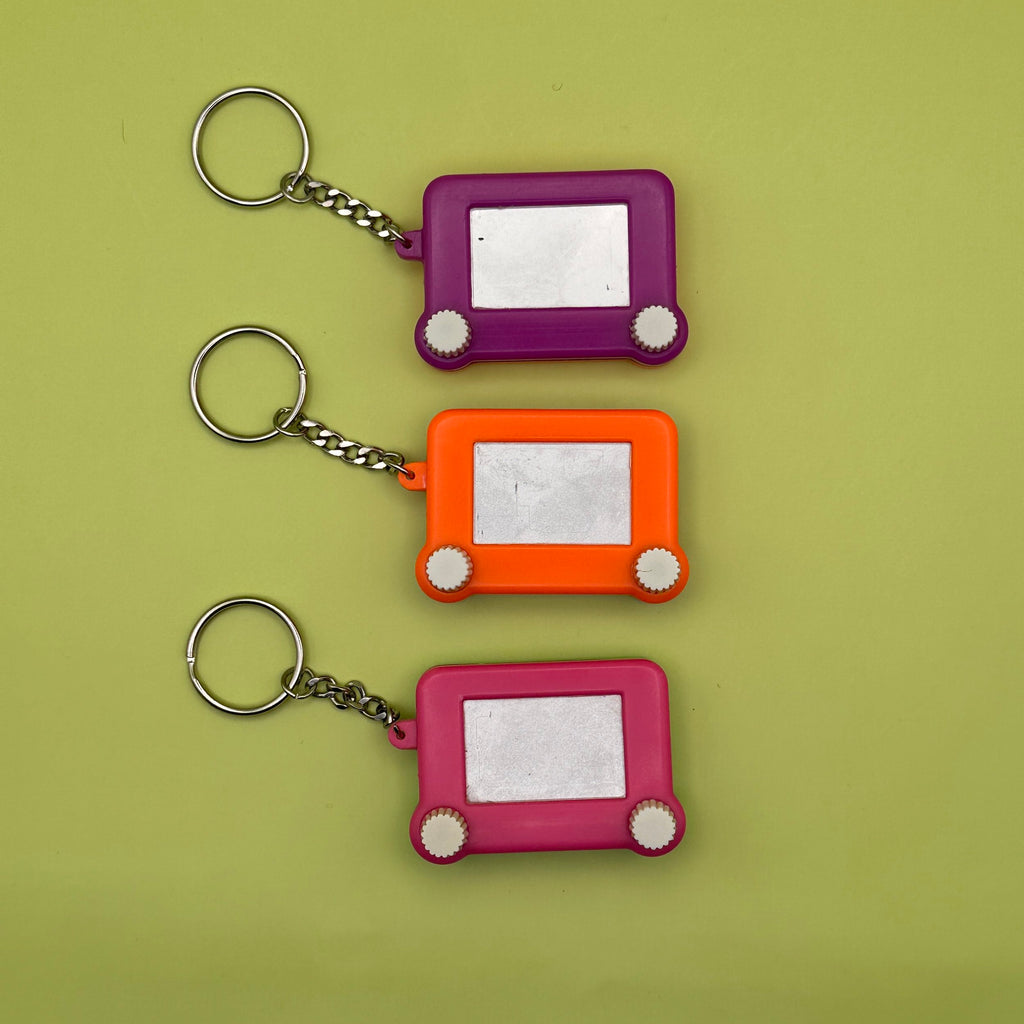 Etch-A-Sketch Neon Vintage Y2K Keychains: You Pick