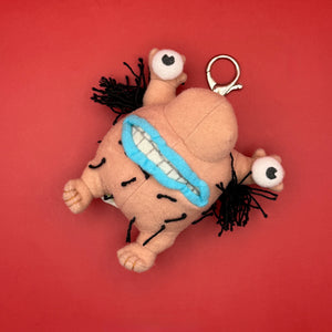 krum from ahh real monsters 4" Vintage Aaahh!!! Real Monsters Nickelodeon Krumm Plush Bag Charm – Bag Crap