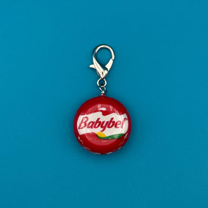 Mini Red Babybel Cheese -  vintage keychain vintage charms for bag nostalgia vintage keychains y2k collectible - Bag Crap