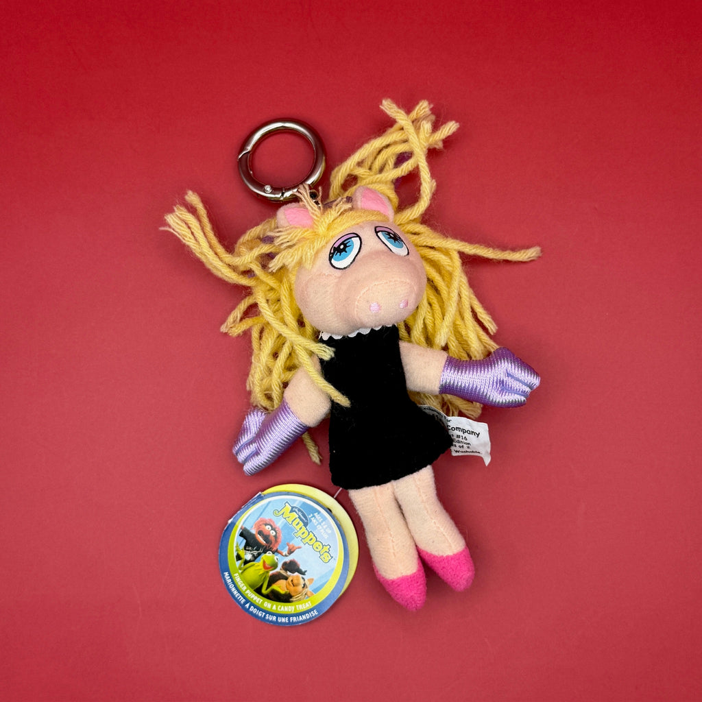 Vintage Y2K Miss Piggy Muppets Mini Plush Bag Charm