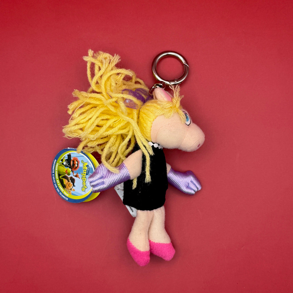 Vintage Y2K Miss Piggy Muppets Mini Plush Bag Charm