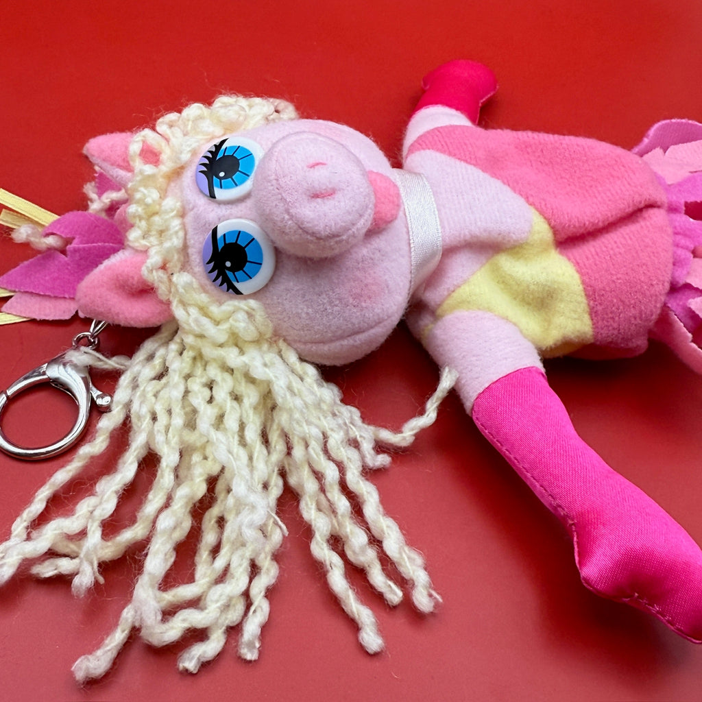 Vintage 1996 Miss Piggy Avon Pink Plushie Bag Charm