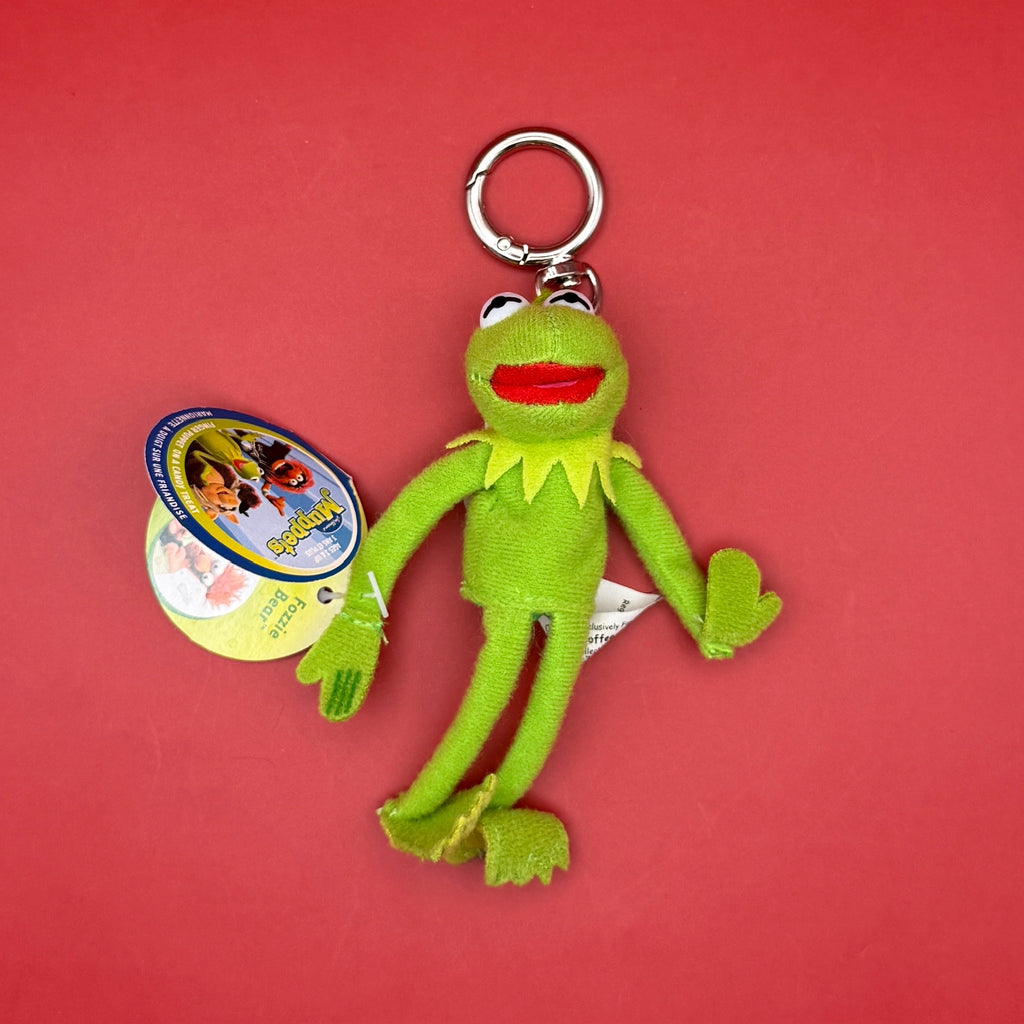 Vintage Mini Kermit the Frog Muppets Plushie Bag Charm