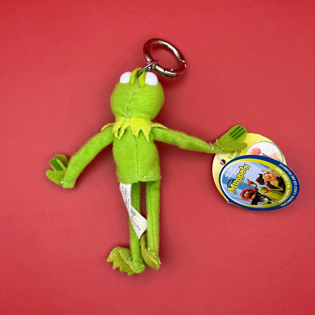 Vintage Mini Kermit the Frog Muppets Plushie Bag Charm