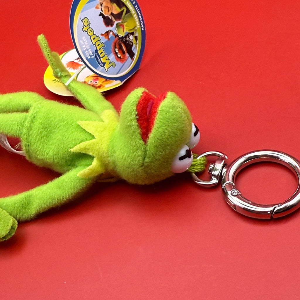 Vintage Mini Kermit the Frog Muppets Plushie Bag Charm