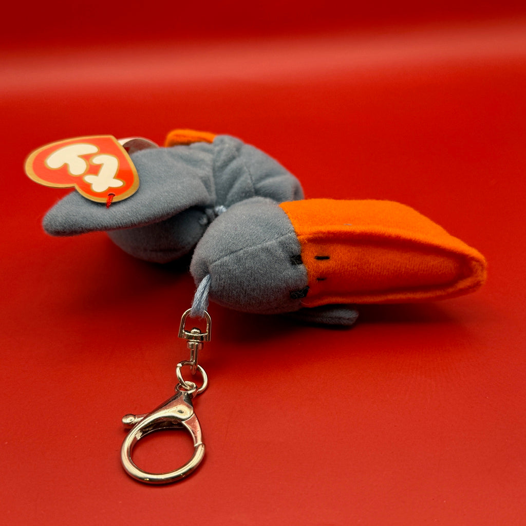 Vintage Teenie Beanie Baby 'Scoop' the Pellican Plushie Bag Charm