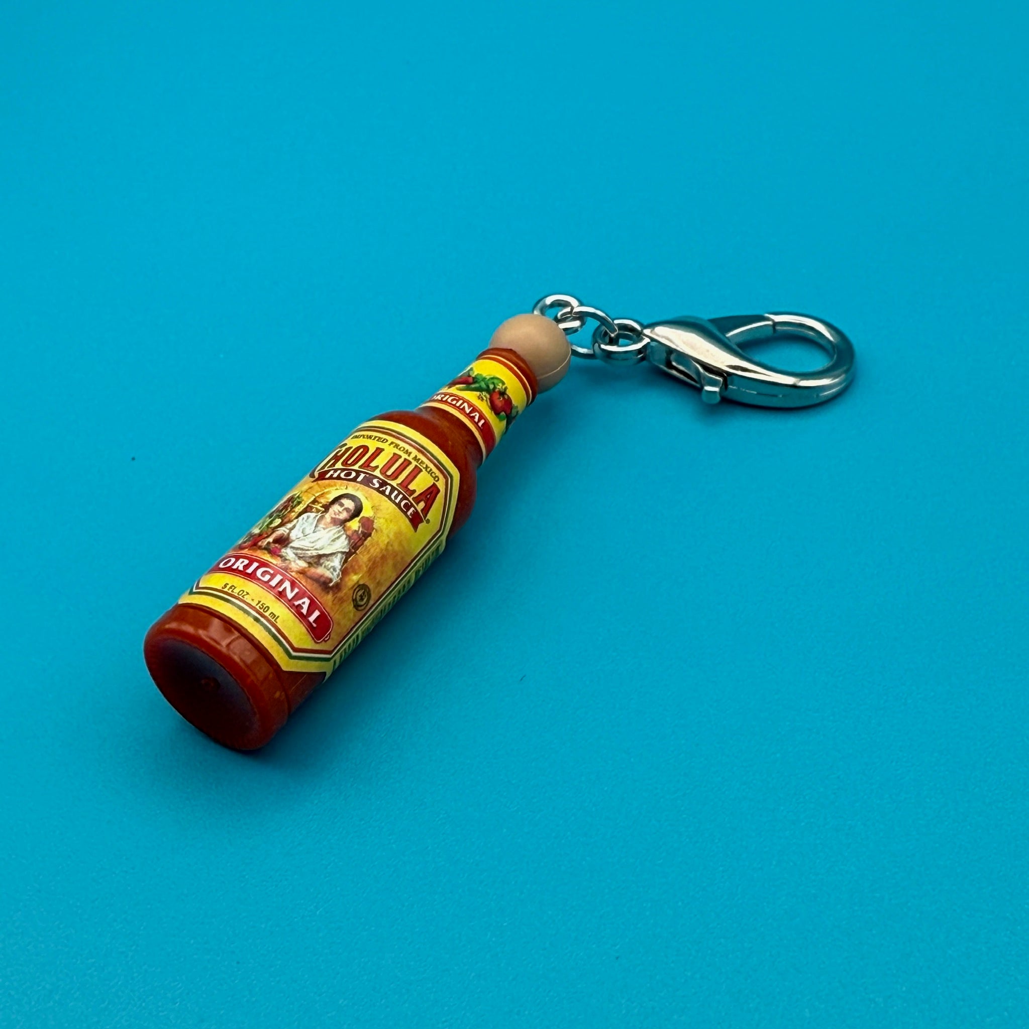 Mini Cholula Original Hot Sauce -  vintage keychain vintage charms for bag nostalgia vintage keychains y2k collectible - Bag Crap