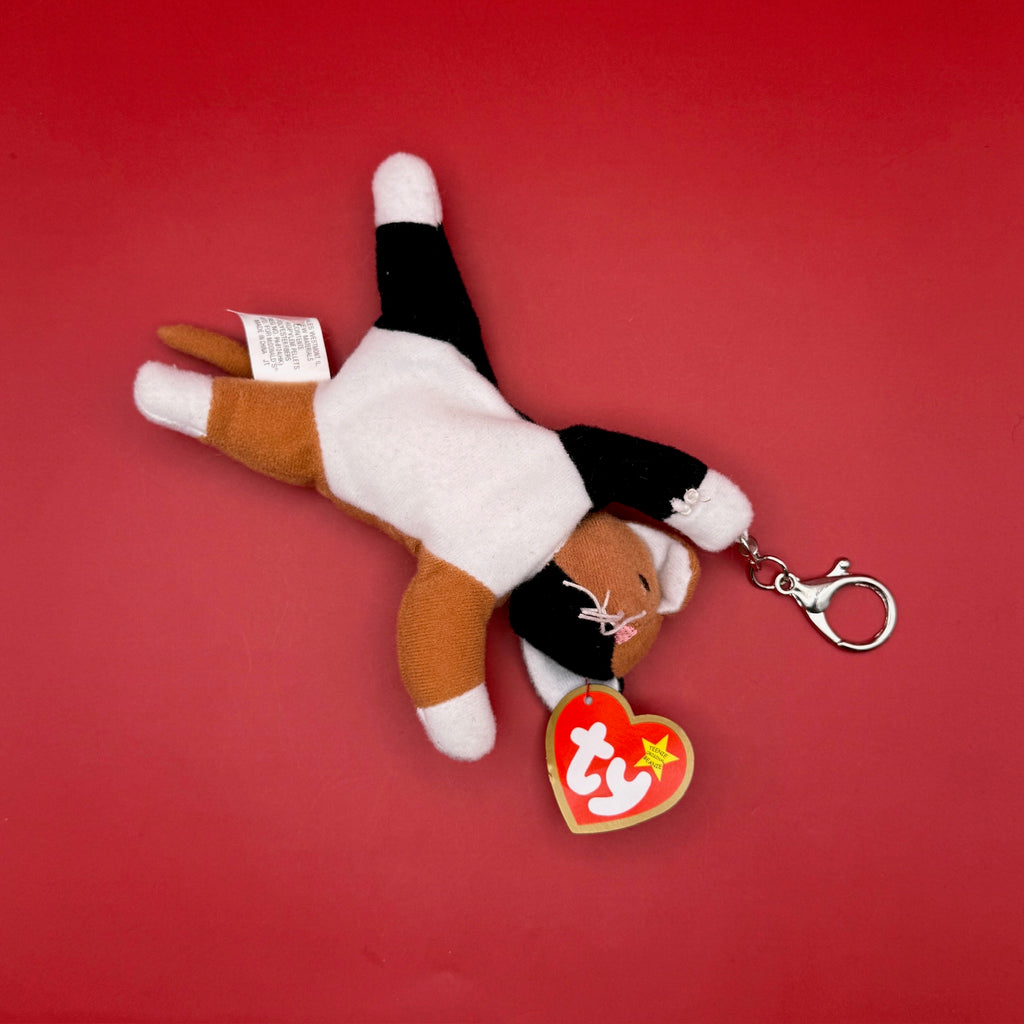 Vintage Teanie Beenie Baby 'Chip' the Cat Plushie Bag Charm