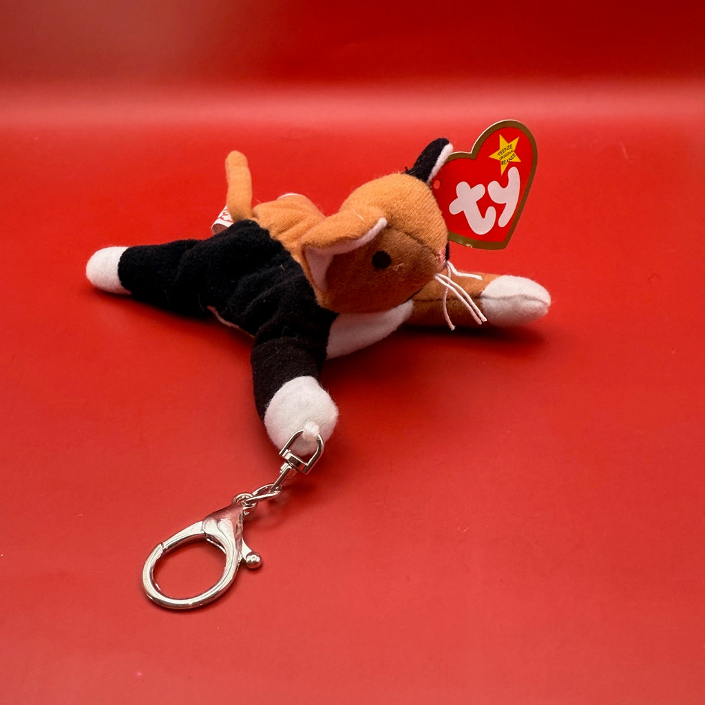 Vintage Teanie Beenie Baby 'Chip' the Cat Plushie Bag Charm
