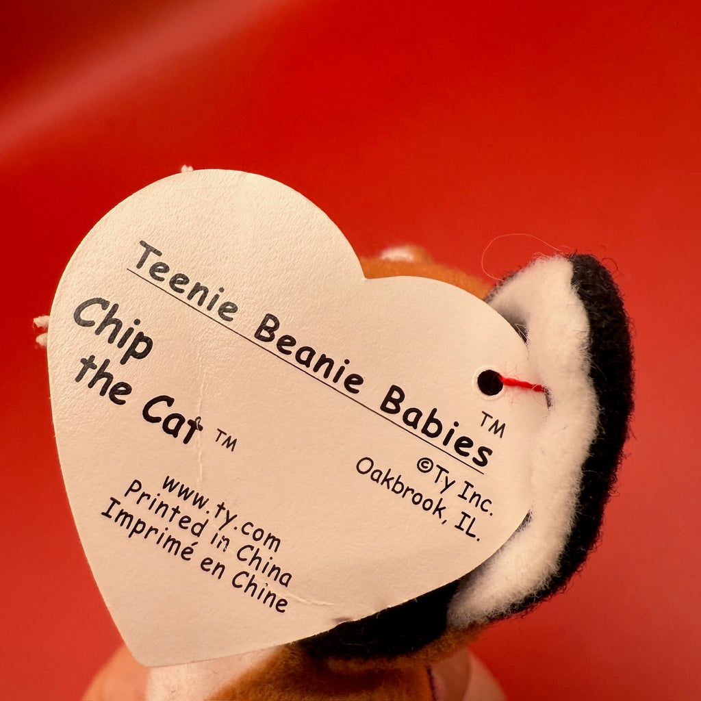 Vintage Teanie Beenie Baby 'Chip' the Cat Plushie Bag Charm