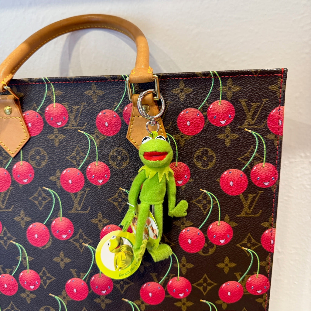 Vintage Mini Kermit the Frog Muppets Plushie Bag Charm