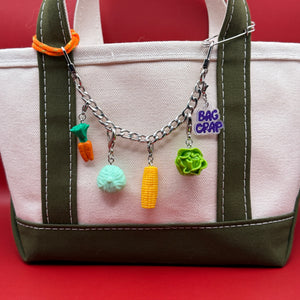‘90s Barbie Miniature Vegetable   Chain - vintage bag charm chains silver nostalgia vintage y2k vintage keychain vintage charms for bag nostalgia vintage keychains y2k collectible - Bag Crap