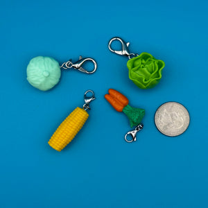‘90s Barbie Miniature Vegetable   Chain - vintage bag charm chains silver nostalgia vintage y2k vintage keychain vintage charms for bag nostalgia vintage keychains y2k collectible - Bag Crap