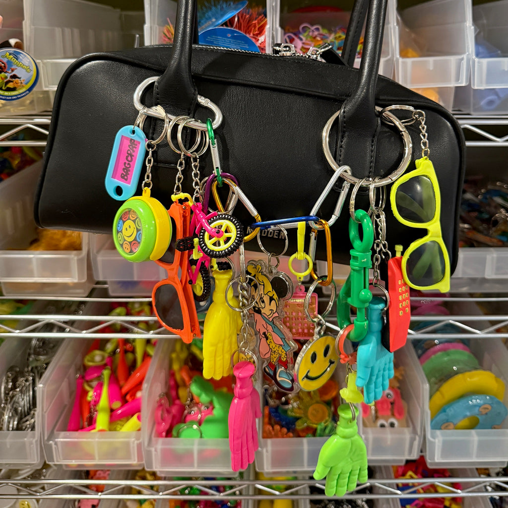 Vintage 80's Neon Colorful Retro Keychain Collection: You Pick