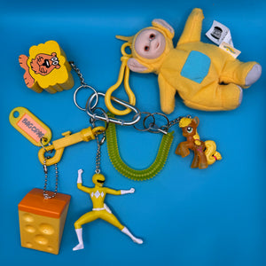 Bag Crap - Vintage Yellow Monochromatic Teletubbies Bag Charm Pack