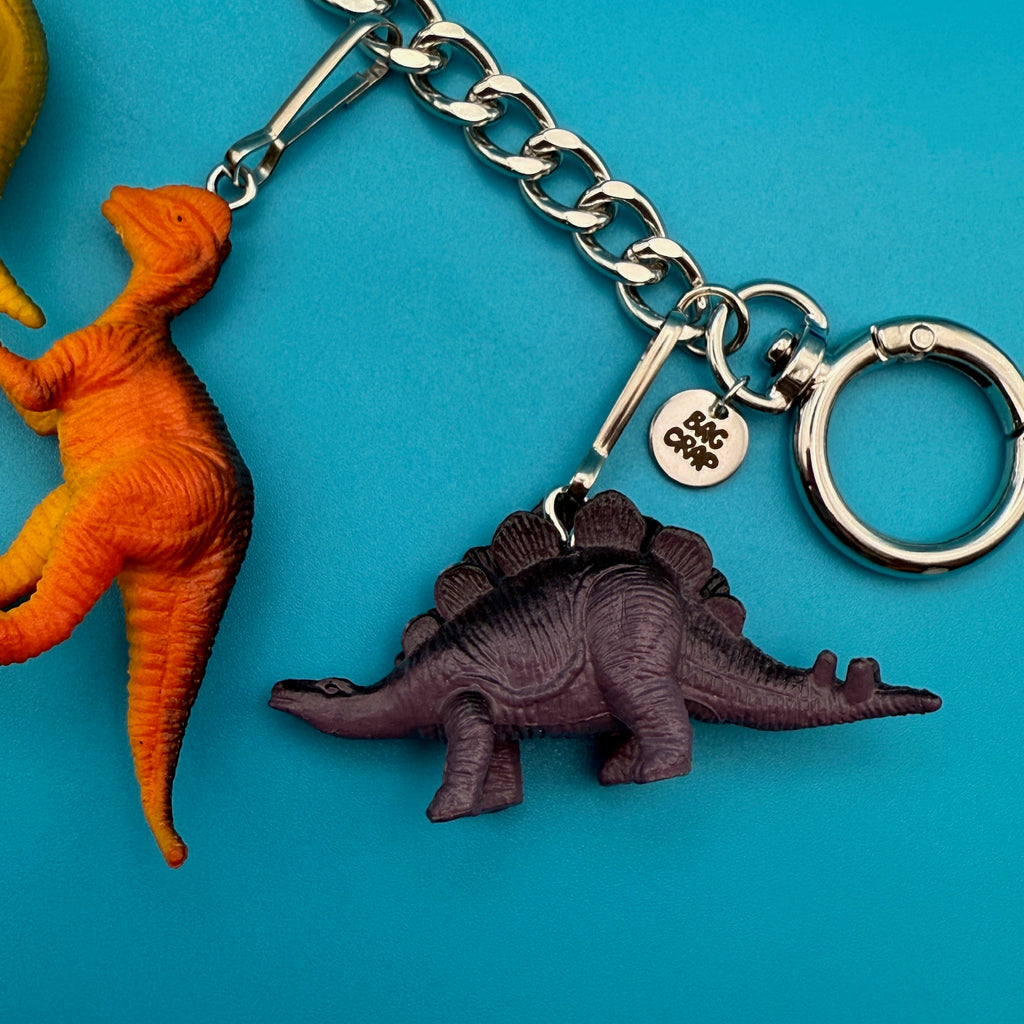 Vintage Assorted Colorful Yellow and Orange Dino Charm Chain