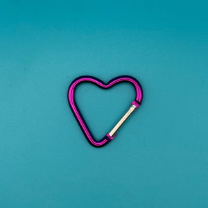 Rainbow Heart Shaped Metal Carabiner Clips: You Pick - clips carabiners charms keychains bag designer vintage keychain vintage charms for bag nostalgia vintage keychains y2k collectible - Bag Crap