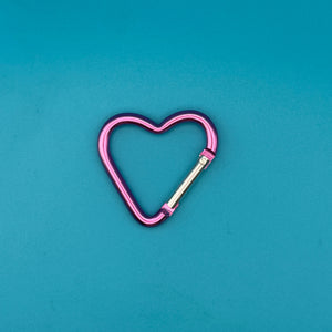 Rainbow Heart Shaped Metal Carabiner Clips: You Pick - clips carabiners charms keychains bag designer vintage keychain vintage charms for bag nostalgia vintage keychains y2k collectible - Bag Crap