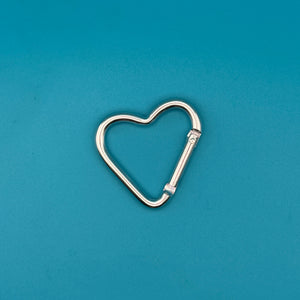 Rainbow Heart Shaped Metal Carabiner Clips: You Pick - clips carabiners charms keychains bag designer vintage keychain vintage charms for bag nostalgia vintage keychains y2k collectible - Bag Crap