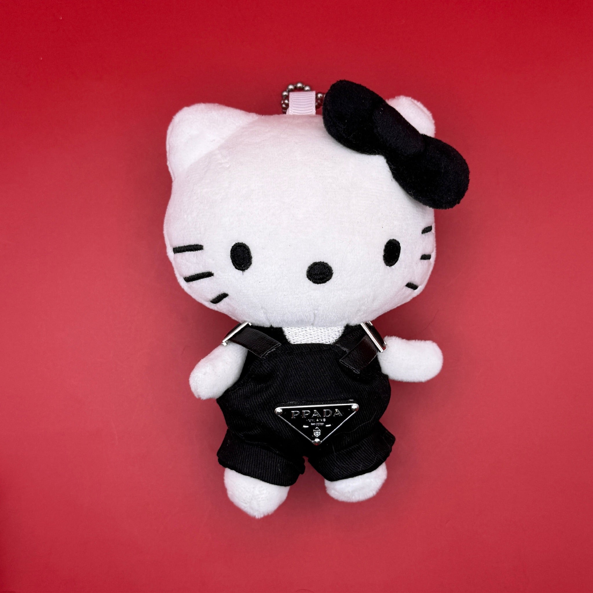 Designer Hello Kitty Black and White Plush - hello kitty sanrio japan kawaii rare vintage keychain vintage charms for bag nostalgia vintage keychains y2k collectible - Bag Crap