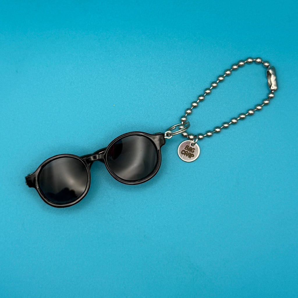 Black Plastic Sunglasses Bag Charm