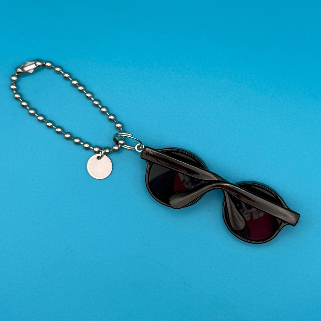 Black Plastic Sunglasses Bag Charm